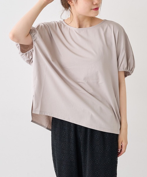 PUAL CE CIN（ピュアルセシン）の「シルケットドルマンスリーブプルオーバー（Tシャツ/カットソー・レディース・ブラック/グレー/ベージュ・FREE）」の13枚目の写真