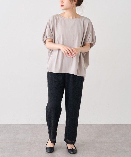 PUAL CE CIN（ピュアルセシン）の「シルケットドルマンスリーブプルオーバー（Tシャツ/カットソー・レディース・ブラック/グレー/ベージュ・FREE）」の16枚目の写真