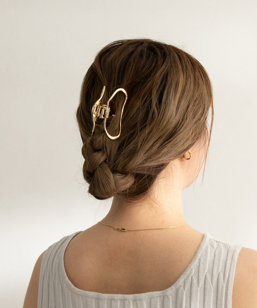 SMELLY（スメリー）の「メタルフレームバンス（バレッタ/ヘアクリップ・レディース・ゴールド・-）」の7枚目の写真