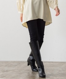 スクエアトゥロングブーツ