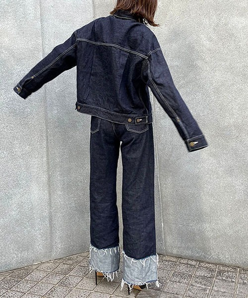 CREDONA(クレドナ)の「セルヴィッチロールアップデザインデニム IND(デニムパンツ・レディース・ブルー系その他・1/2/0)」の21枚目の写真