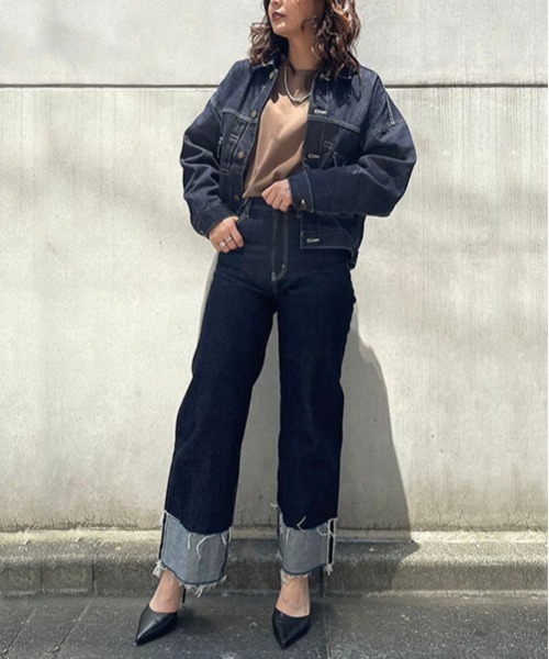 CREDONA(クレドナ)の「セルヴィッチロールアップデザインデニム IND(デニムパンツ・レディース・ブルー系その他・1/2/0)」の19枚目の写真