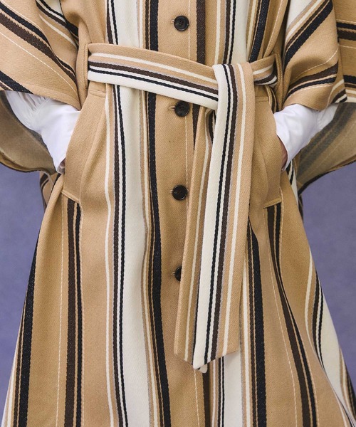 PUBLIC TOKYO（パブリックトウキョウ）の「ランダムストライプポンチョ（ポンチョ・レディース・その他2・FREE）」の4枚目の写真
