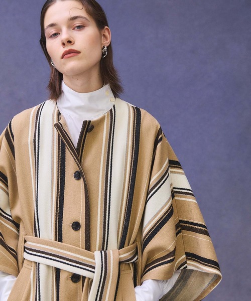 PUBLIC TOKYO（パブリックトウキョウ）の「ランダムストライプポンチョ（ポンチョ・レディース・その他2・FREE）」の9枚目の写真