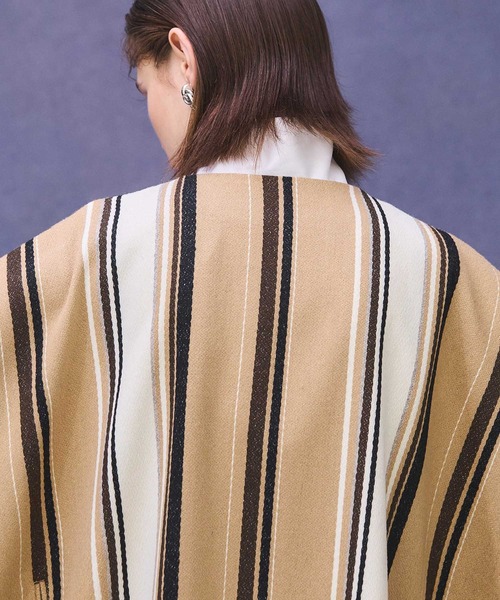 PUBLIC TOKYO（パブリックトウキョウ）の「ランダムストライプポンチョ（ポンチョ・レディース・その他2・FREE）」の3枚目の写真