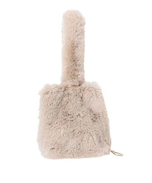 MERCURYDUO(マーキュリーデュオ)の「ワンハンドルフェイクファーバッグ(ハンドバッグ・レディース・ダークグリーン/ベージュ・FREE)」の2枚目の写真