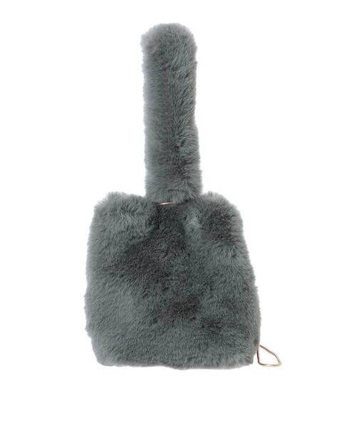 MERCURYDUO(マーキュリーデュオ)の「ワンハンドルフェイクファーバッグ(ハンドバッグ・レディース・ダークグリーン/ベージュ・FREE)」の1枚目の写真