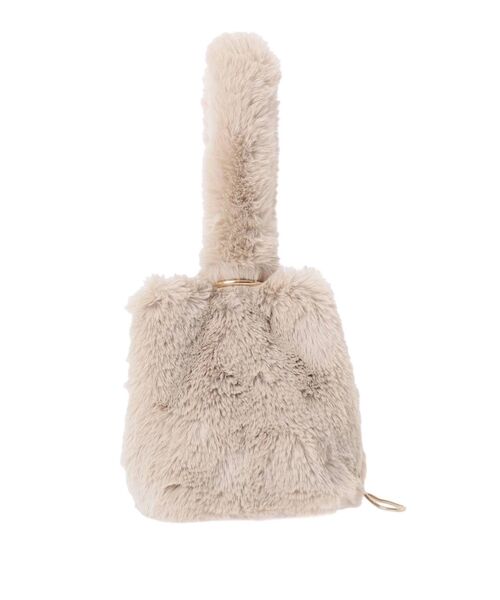 MERCURYDUO(マーキュリーデュオ)の「ワンハンドルフェイクファーバッグ(ハンドバッグ・レディース・ダークグリーン/ベージュ・FREE)」の12枚目の写真