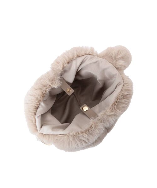 MERCURYDUO(マーキュリーデュオ)の「ワンハンドルフェイクファーバッグ(ハンドバッグ・レディース・ダークグリーン/ベージュ・FREE)」の4枚目の写真