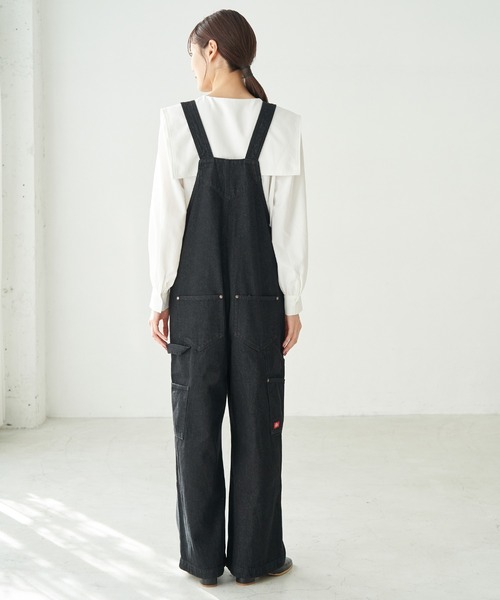 Dickies(ディッキーズ)の「【Dickies/ディッキーズ別注】デニムサロペット(サロペット/オーバーオール・レディース・ブラック・38)」の6枚目の写真