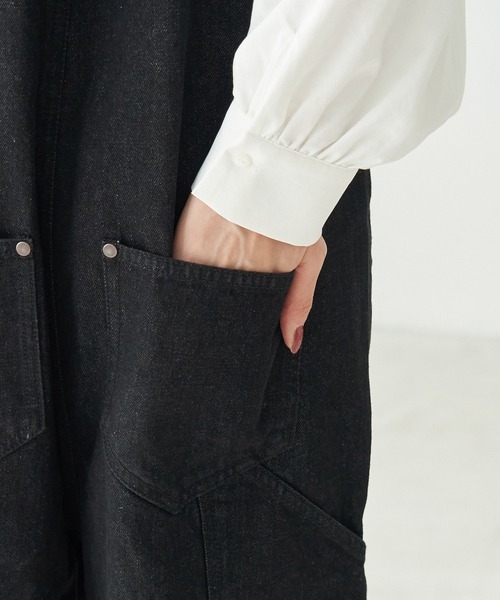 Dickies(ディッキーズ)の「【Dickies/ディッキーズ別注】デニムサロペット(サロペット/オーバーオール・レディース・ブラック・38)」の13枚目の写真