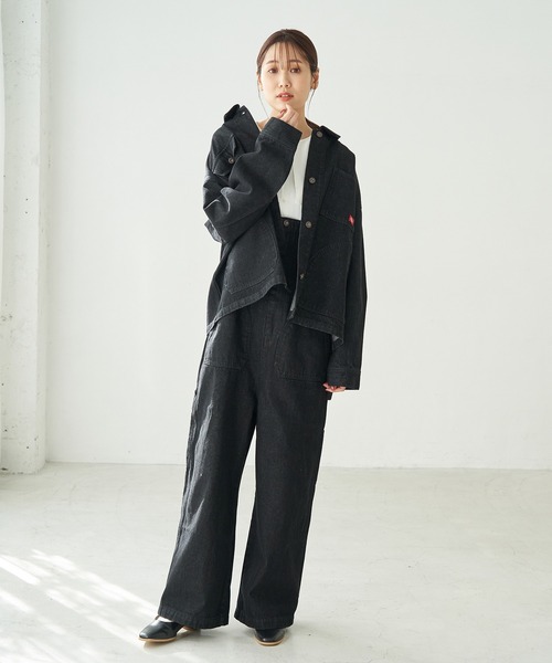 Dickies(ディッキーズ)の「【Dickies/ディッキーズ別注】デニムサロペット(サロペット/オーバーオール・レディース・ブラック・38)」の9枚目の写真