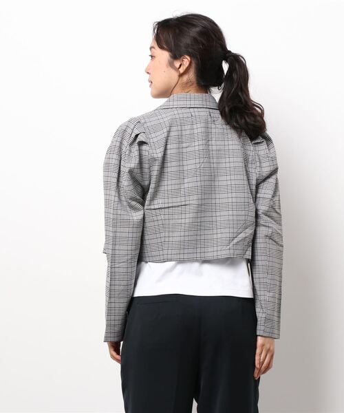 one after another NICE CLAUP（ワンアフターアナザーナイスクラップ）の「セットアップで着れる！ショートテーラードジャケット（テーラードジャケット・レディース・ブラック系その他/ブラック系その他2/ベージュ系その他/ベージュ・FREE）」の5枚目の写真