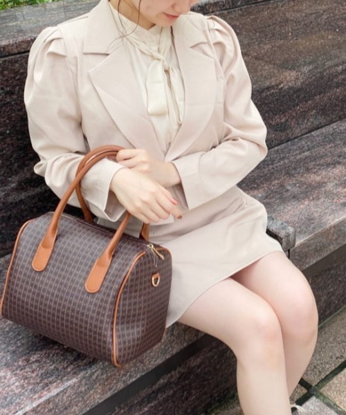 one after another NICE CLAUP（ワンアフターアナザーナイスクラップ）の「セットアップで着れる！ショートテーラードジャケット（テーラードジャケット・レディース・ブラック系その他/ブラック系その他2/ベージュ系その他/ベージュ・FREE）」の20枚目の写真