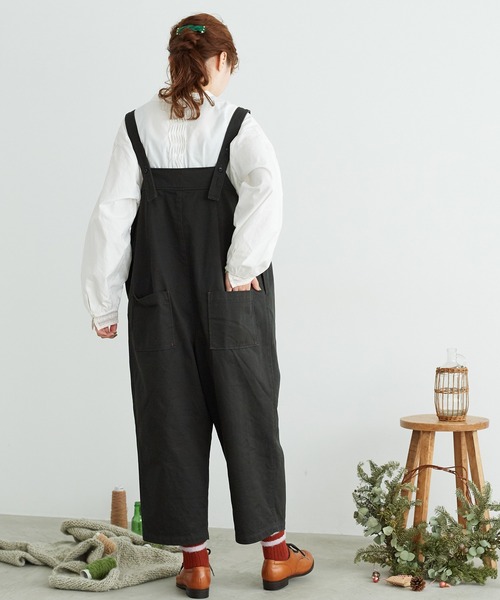 chambre de charme(シャンブルドゥシャーム)の「cdc 20/2vintage こびとパンツ(サロペット/オーバーオール・レディース・チャコールグレー/ベージュ/ブラック・FREE)」の17枚目の写真