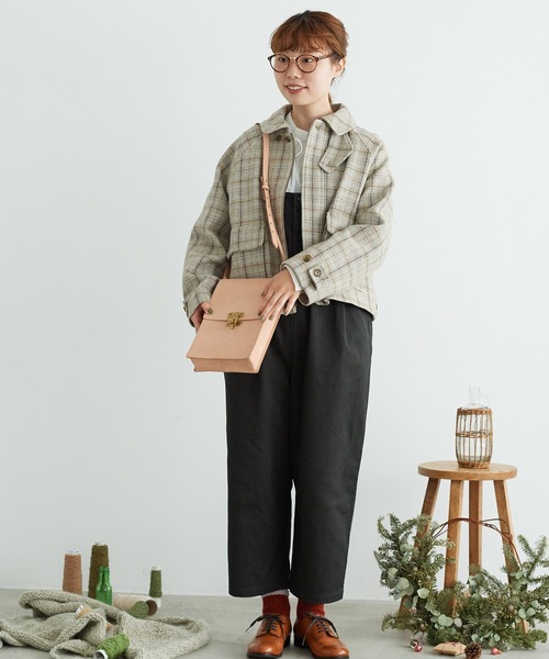 chambre de charme(シャンブルドゥシャーム)の「cdc 20/2vintage こびとパンツ(サロペット/オーバーオール・レディース・チャコールグレー/ベージュ/ブラック・FREE)」の21枚目の写真