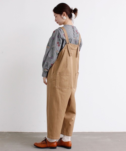 chambre de charme(シャンブルドゥシャーム)の「cdc 20/2vintage こびとパンツ(サロペット/オーバーオール・レディース・チャコールグレー/ベージュ/ブラック・FREE)」の7枚目の写真