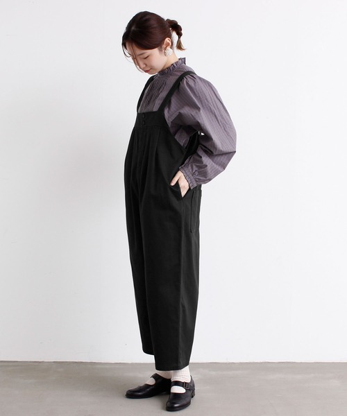 chambre de charme(シャンブルドゥシャーム)の「cdc 20/2vintage こびとパンツ(サロペット/オーバーオール・レディース・チャコールグレー/ベージュ/ブラック・FREE)」の11枚目の写真