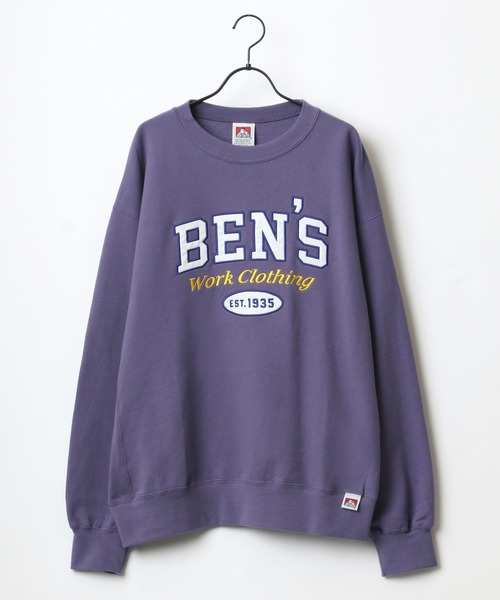 BEN DAVIS（ベンデイビス）の「BEN DAVIS/ベンデイビス ビッグシルエット カレッジロゴ レタード スウェット トレーナー（スウェット・メンズ・ダークグリーン/ワイン/アッシュグレー/パープル・M/XL/L）」の9枚目の写真