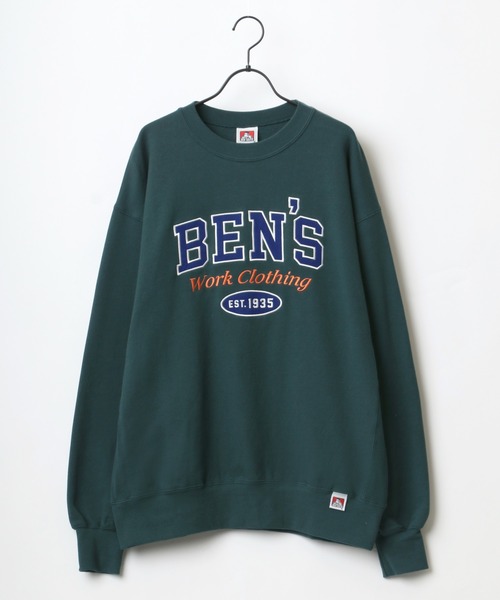 BEN DAVIS（ベンデイビス）の「BEN DAVIS/ベンデイビス ビッグシルエット カレッジロゴ レタード スウェット トレーナー（スウェット・メンズ・ダークグリーン/ワイン/アッシュグレー/パープル・M/XL/L）」の7枚目の写真