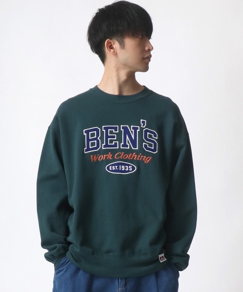 BEN DAVIS（ベンデイビス）の「BEN DAVIS/ベンデイビス ビッグシルエット カレッジロゴ レタード スウェット トレーナー（スウェット・メンズ・ダークグリーン/ワイン/アッシュグレー/パープル・M/XL/L）」の15枚目の写真