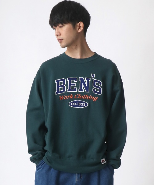 BEN DAVIS（ベンデイビス）の「BEN DAVIS/ベンデイビス ビッグシルエット カレッジロゴ レタード スウェット トレーナー（スウェット・メンズ・ダークグリーン/ワイン/アッシュグレー/パープル・M/XL/L）」の14枚目の写真