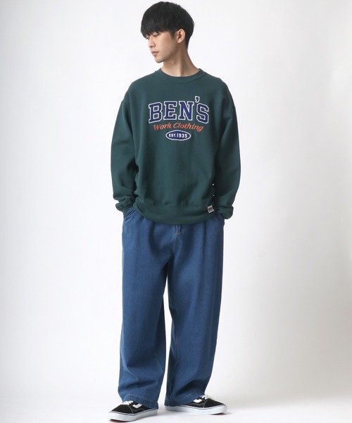 BEN DAVIS（ベンデイビス）の「BEN DAVIS/ベンデイビス ビッグシルエット カレッジロゴ レタード スウェット トレーナー（スウェット・メンズ・ダークグリーン/ワイン/アッシュグレー/パープル・M/XL/L）」の19枚目の写真