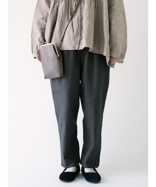 Samansa Mos2（サマンサ モスモス）の「ツイルテーパードパンツ（その他パンツ・レディース・ベージュ/チャコール/グリーン/ブラウン・MEDIUM/LARGE）」の2枚目の写真