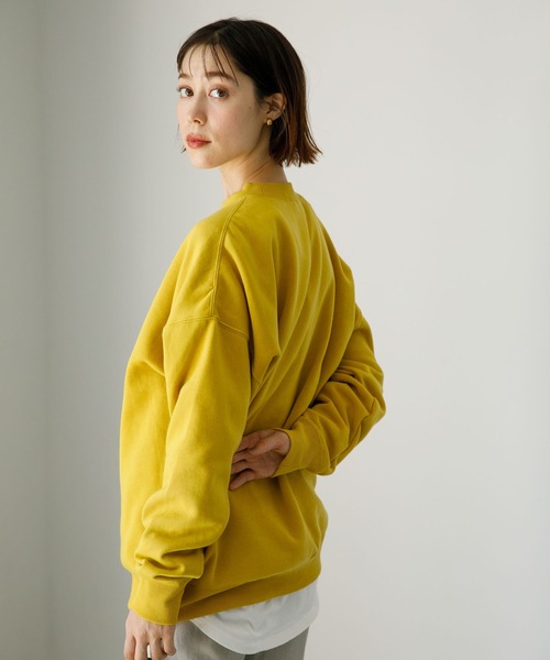 koe（コエ）の「■アンチピリング加工ＴＣ裏起毛クルーネック*（スウェット・レディース・イエロー/ピンク/D/A/カーキ/ブルー/ライトベージュ/ライトグレー/B/ブラック/C/ホワイト/マジェンタ/グリーン/H/E/F/G/オレンジ/レッド/パープル/ネイビー・L/S/M/XL）」の11枚目の写真