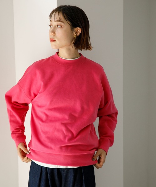 koe（コエ）の「■アンチピリング加工ＴＣ裏起毛クルーネック*（スウェット・レディース・イエロー/ピンク/D/A/カーキ/ブルー/ライトベージュ/ライトグレー/B/ブラック/C/ホワイト/マジェンタ/グリーン/H/E/F/G/オレンジ/レッド/パープル/ネイビー・L/S/M/XL）」の14枚目の写真