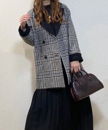 junoah | スエードカラーチェックコート(その他アウター)