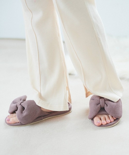 REVEYU（レブユー）の「REVEYU/REVEYUワッフルRoomシューズ（ルームシューズ/スリッパ・レディース・ピンク・FREE）」の6枚目の写真