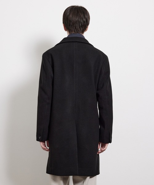 JUNRED（ジュンレッド）の「ソフトメルトンイタリアンカラーコート（その他アウター・メンズ・ブラック/ダークブラウン/キャメル・LL/S/M/L）」の15枚目の写真