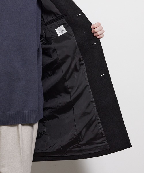 JUNRED（ジュンレッド）の「ソフトメルトンイタリアンカラーコート（その他アウター・メンズ・ブラック/ダークブラウン/キャメル・LL/S/M/L）」の19枚目の写真