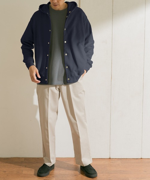 URBAN RESEARCH DOORS（アーバンリサーチドアーズ）の「裏毛スナップパーカー（パーカー・メンズ・ネイビー/ブラウン/グレー/ブルー系その他・40/38）」の15枚目の写真