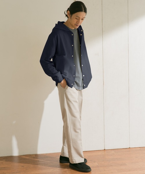 URBAN RESEARCH DOORS（アーバンリサーチドアーズ）の「裏毛スナップパーカー（パーカー・メンズ・ネイビー/ブラウン/グレー/ブルー系その他・40/38）」の16枚目の写真