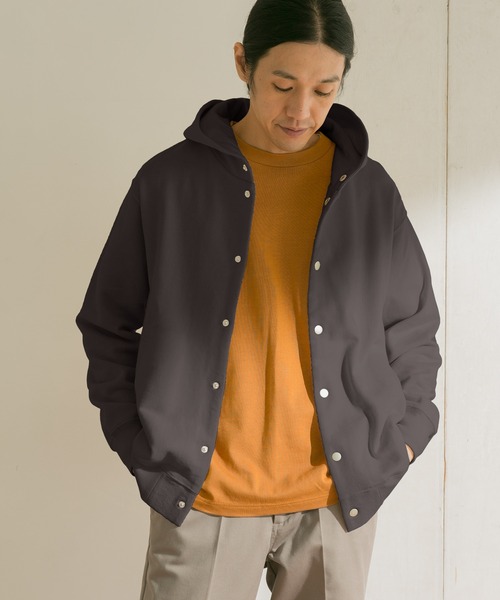 URBAN RESEARCH DOORS（アーバンリサーチドアーズ）の「裏毛スナップパーカー（パーカー・メンズ・ネイビー/ブラウン/グレー/ブルー系その他・40/38）」の18枚目の写真