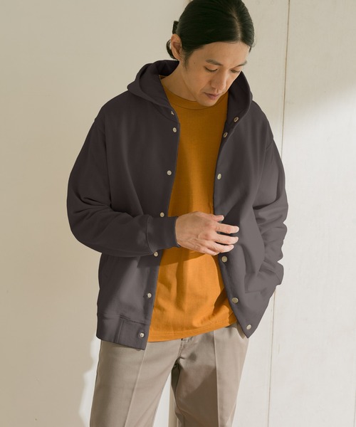 URBAN RESEARCH DOORS（アーバンリサーチドアーズ）の「裏毛スナップパーカー（パーカー・メンズ・ネイビー/ブラウン/グレー/ブルー系その他・40/38）」の19枚目の写真