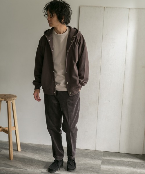 URBAN RESEARCH DOORS（アーバンリサーチドアーズ）の「裏毛スナップパーカー（パーカー・メンズ・ネイビー/ブラウン/グレー/ブルー系その他・40/38）」の12枚目の写真