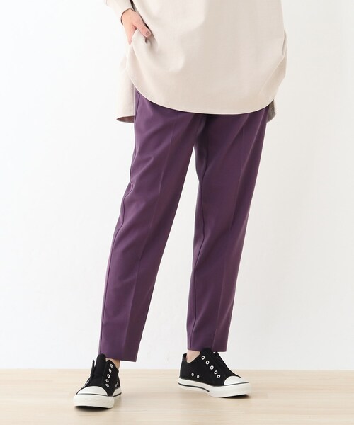 SHOO・LA・RUE(シューラルー)の「◆【SS-4L】裏起毛センタープレステーパードパンツ(その他パンツ・レディース・ピンク系/ブラック/ベージュ/グレー系その他2・01/04/03/10/05/02/06)」の1枚目の写真