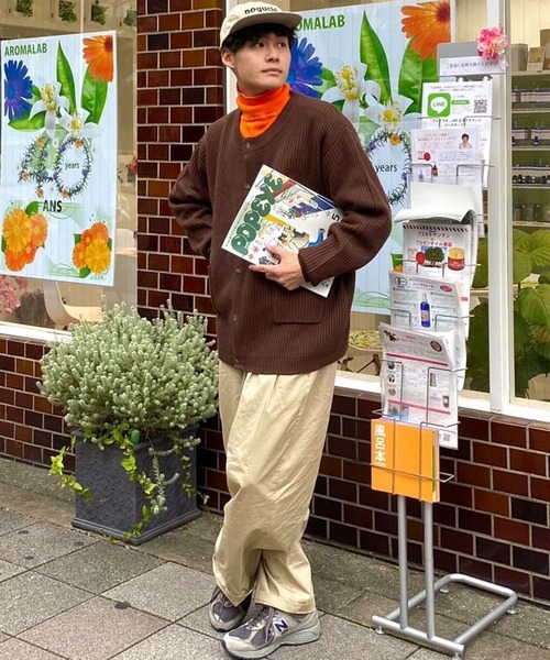 セール】【nowm】ROUND NECK LOOSE KNIT CARDIGAN / ラウンドネック