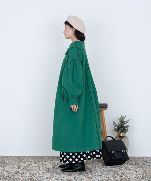 MERLOT（メルロー）の「大きな丸襟コート（その他アウター・レディース・レッド/ネイビー/グリーン・FREE）」の6枚目の写真