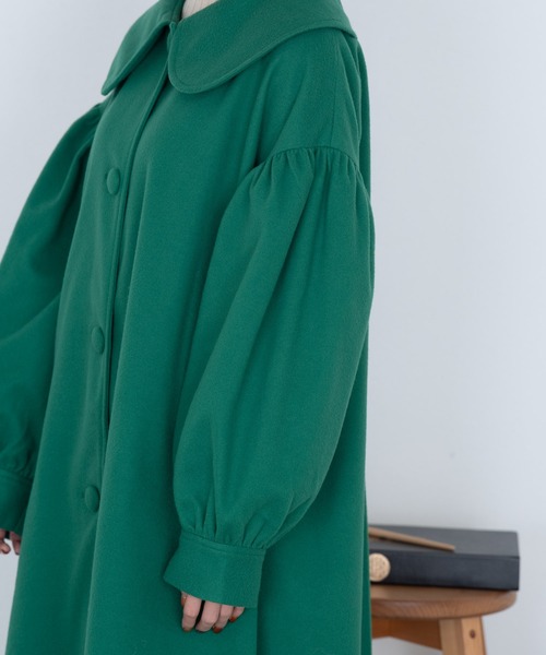 MERLOT（メルロー）の「大きな丸襟コート（その他アウター・レディース・レッド/ネイビー/グリーン・FREE）」の10枚目の写真