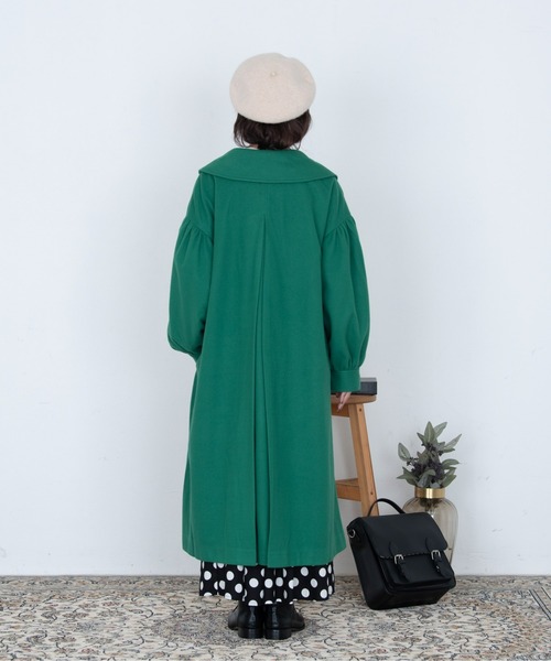 MERLOT（メルロー）の「大きな丸襟コート（その他アウター・レディース・レッド/ネイビー/グリーン・FREE）」の11枚目の写真