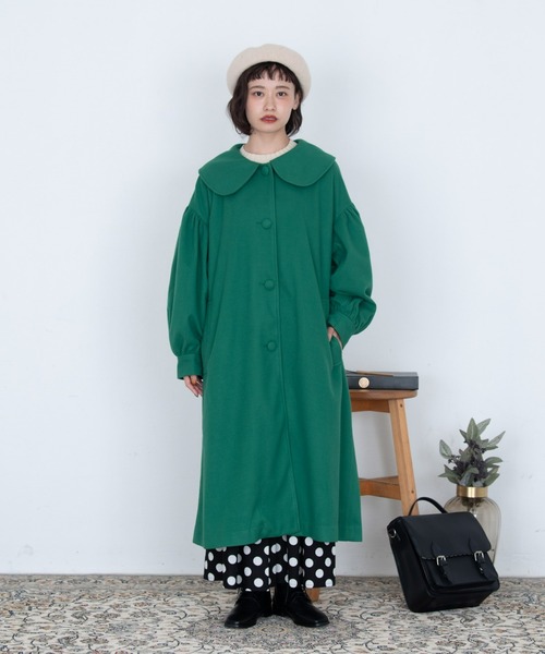 merlot Aライン丸襟コート MERLOT（メルロー）の「Aライン丸襟コート（ステンカラーコート