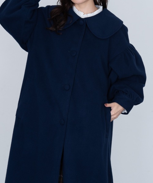 merlot Aライン丸襟コート MERLOT（メルロー）の「Aライン丸襟コート（ステンカラーコート