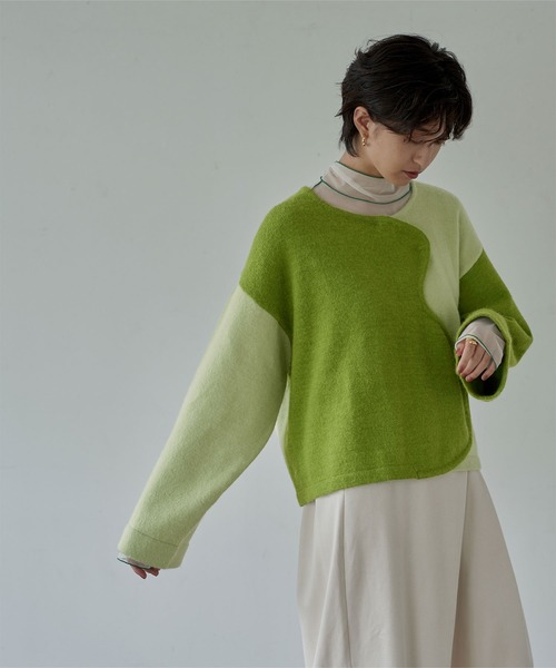 miette（ミエット）の「ﾊﾞｲｶﾗｰｶｰﾌﾞﾃﾞｻﾞｲﾝｶｰﾃﾞｨｶﾞﾝ（カーディガン/ボレロ・レディース・オフホワイト/ライトグリーン・FREE）」の3枚目の写真