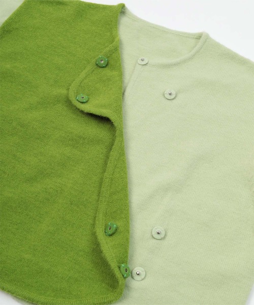 miette（ミエット）の「ﾊﾞｲｶﾗｰｶｰﾌﾞﾃﾞｻﾞｲﾝｶｰﾃﾞｨｶﾞﾝ（カーディガン/ボレロ・レディース・オフホワイト/ライトグリーン・FREE）」の20枚目の写真