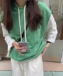 フーデッドスウェットベスト