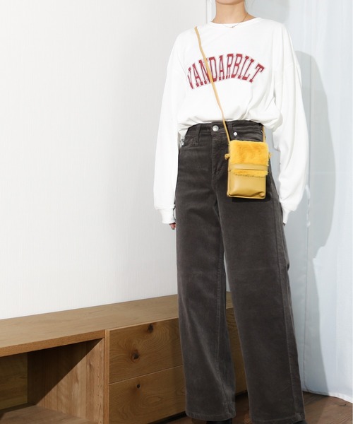 Per sist ence（パーシエンス）の「Per sist ence/パーシエンス　お財布機能付き PU×フェイクファー コンビネーションバッグ（ショルダーバッグ・レディース・ブラック/グレイッシュベージュ/イエロー・FREE）」の13枚目の写真